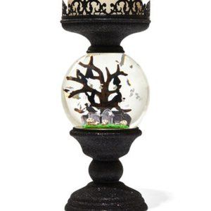 BBW Water Globe Cemetary Pedestal 3-wick Candle holder